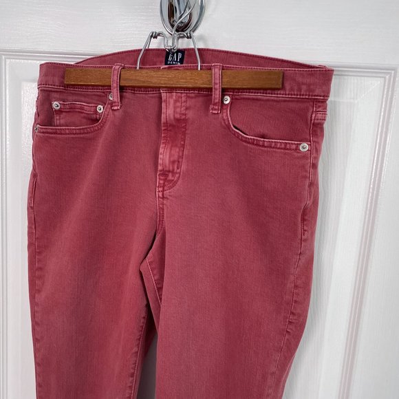 3/$30 ♥ GAP 1969 True Skinny Jeans Wild Rose Distressed Hem Size 29R - Picture 4 of 12